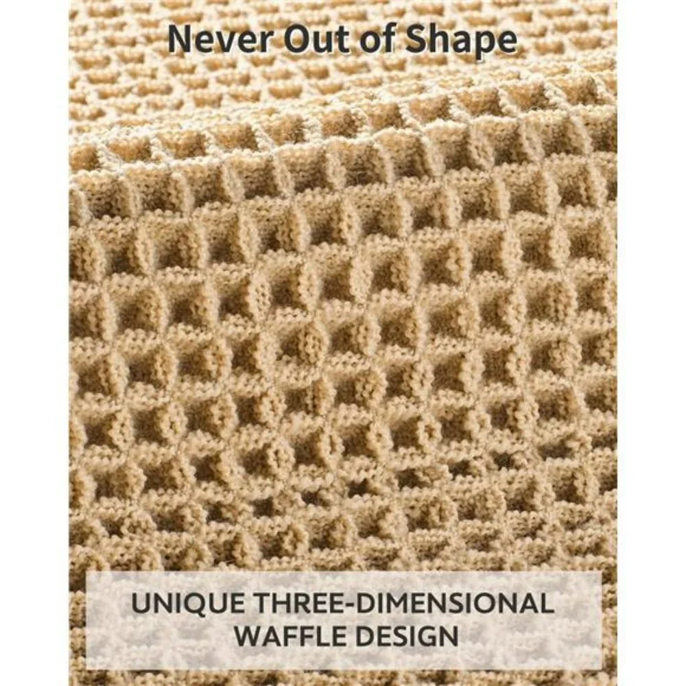 Waffle Bath Mat 17x24 Soft Absorbent Non Slip Washable Bathroom Rug with Tassels